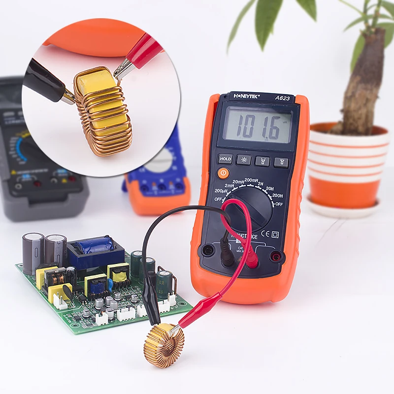 

A623 LCD Digital universal meter multimeter inductance multimeter resolution 0.1uH maximum 200H avometer circuit tester