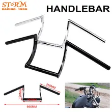 22 мм 7/" ручка для руля тяга Z-Bar для Harley Honda Suzuki Kawasaki Yamaha Triumph Bobber заказной Чоппер кафе гонщик Супербайк