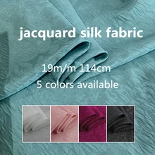 Шелк ткань жаккард креп парча шелк материал 19momme 114 см ширина для изготовления передовой одежды