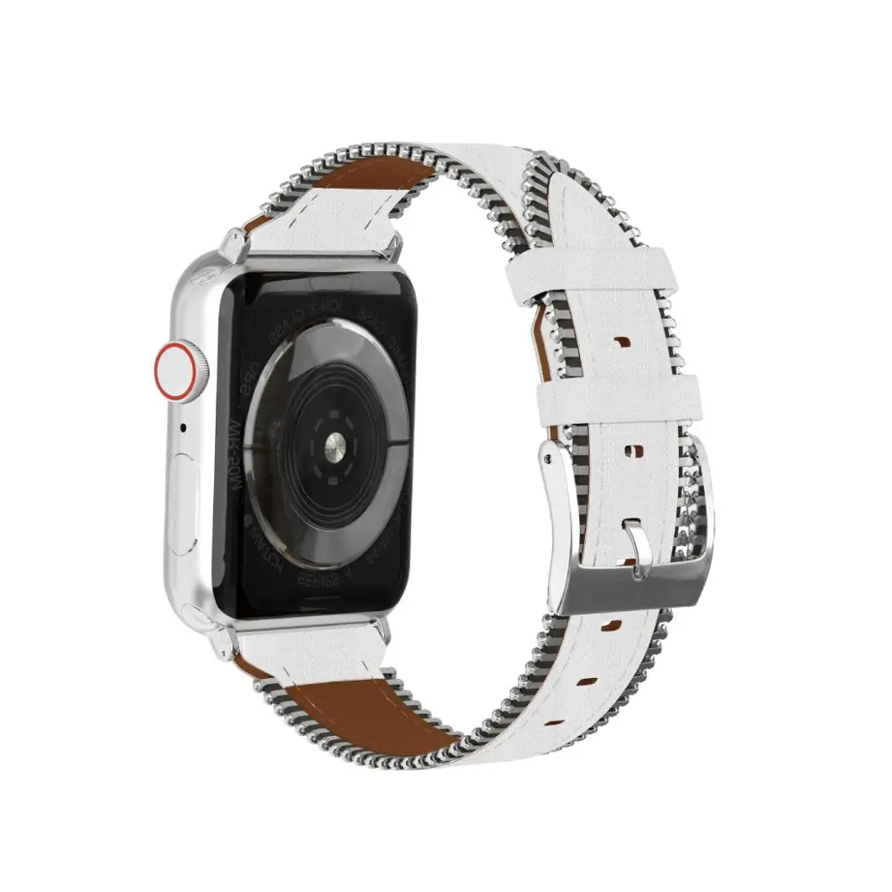 Ремешок для Apple Watch браслет 38 мм 40 мм 42 мм 44 мм застежка-молния стиль натуральная кожа ремешок для iWatch серии 1 2 3 4