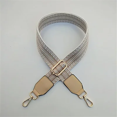 3.8cm wide bag Shoulder strap accessories colorful stripe bag belt DIY Inclined shoulder bag handle 80~130cm adjustable - Color: 8