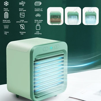 

New Mini Air Cooler Water Cooled Air Conditioner With Large Battery Capacity USB Rechargeable Humidifier Air Cooling Desk Fan