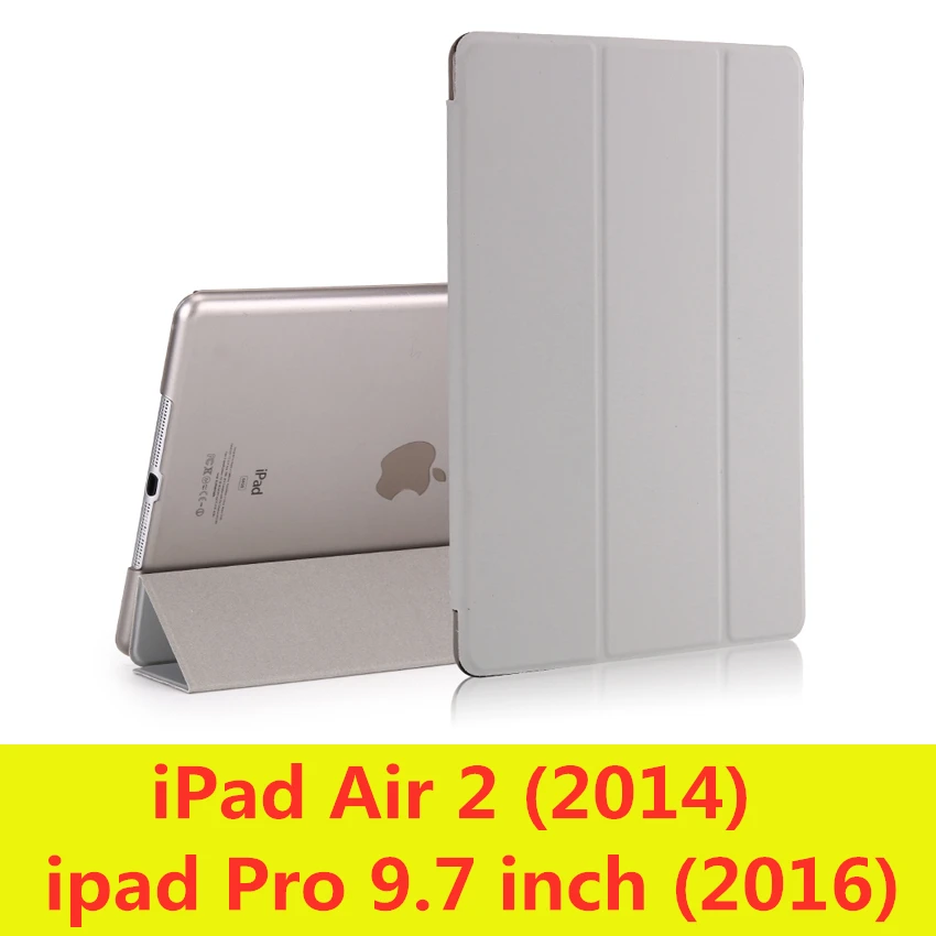 Чехол для iPad 9,7 6-го поколения, Чехол Air 3 2 1 Pro 10,5, прозрачный чехол, умный чехол из искусственной кожи для сна - Цвет: gray-L-Air2 Pro9.7