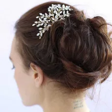 Fxmimior женский серебряный золотой гребень для волос из горного хрусталя гребень свадебные аксессуары для волос для невесты