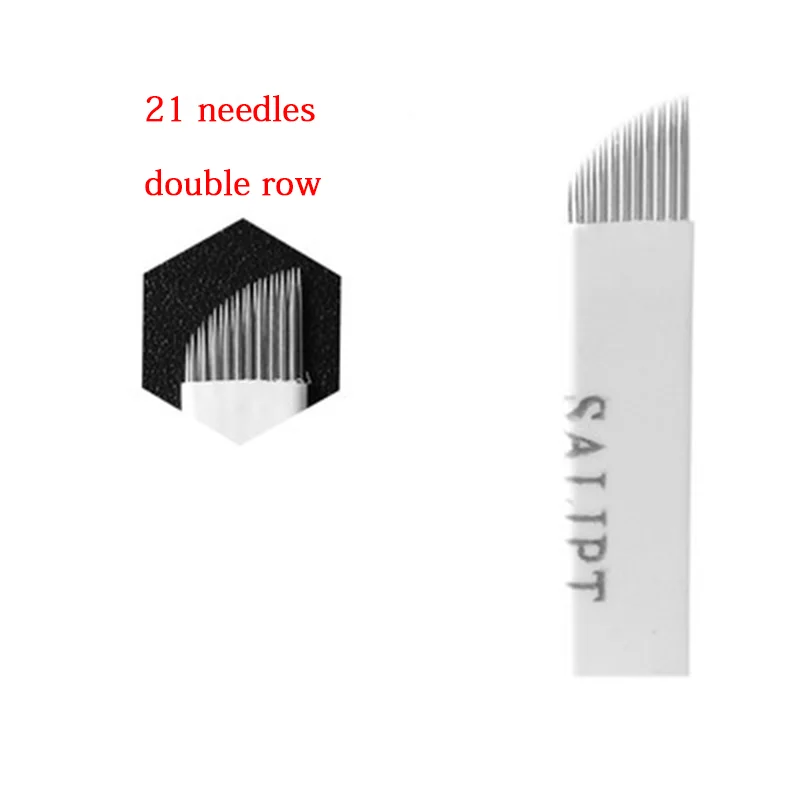 double row Иглы для татуировки 0,16 мм микроболтовочные иглы nano Agulhas Lamina Para Flex 12U форма лезвия для тату для Tebori ручная ручка для бровей - Габаритные размеры: double row