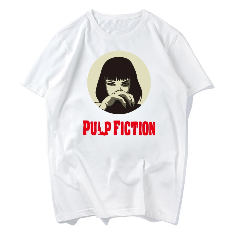 Quentin Movie Pulp Fiction T-Shirt Top Men T Shirt New Design High Quality Digital Inkjet Printing 2020 | Мужская одежда