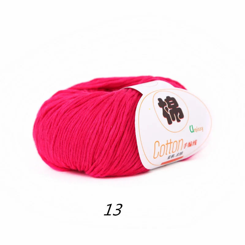 13 10pcs Пряжа Umissy для ручного вязания, хлопок, мягкая чесаная пряжа для вязания крючком, 500 г, пряжа для ручного вязания, цветная Органическая пряжа, 10 шт./лот - Цвет: 13 10pcs