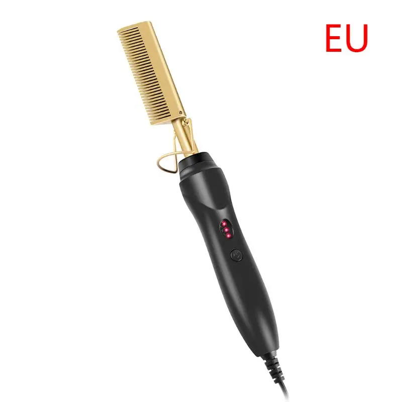 

Hot Comb Wet and Dry Hair Use Hair Curling Iron Straightener Comb U1JE