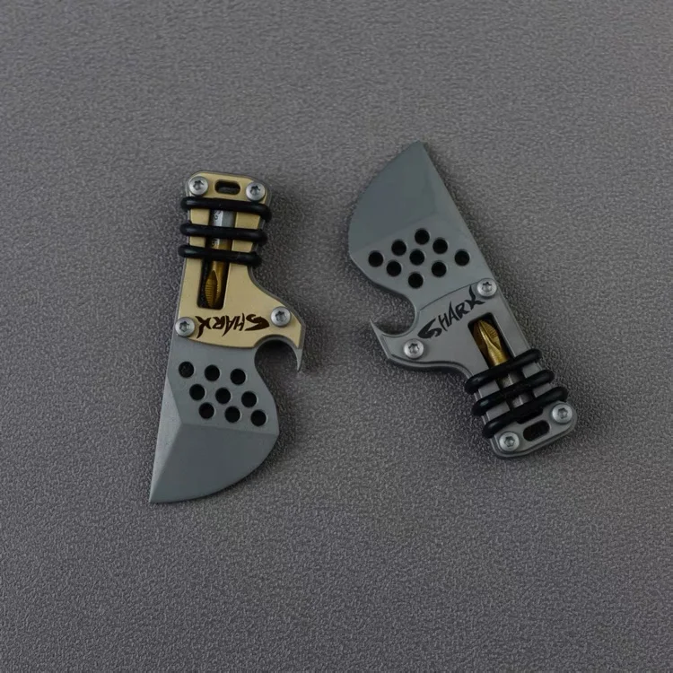 US $117.14 Shark EDC Original Mini Letter Opener Multifunction Bottle Opener K Sheath