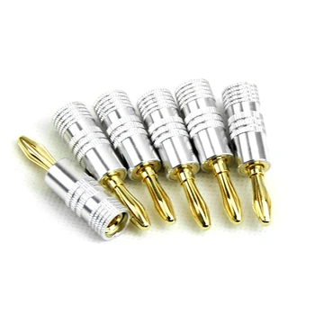 

New 12x Golden Nakamichi Speaker Banana Plug Connector Adapter