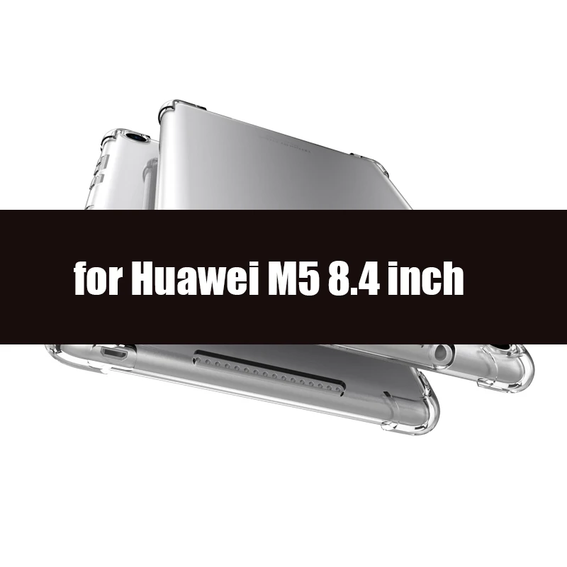 Чехол для huawei MediaPad M5 8,4 10,1 10,8 чехол, прозрачный, мягкий, силиконовый чехол для huawei T5 10,1 8 дюймов T3 7/8/9,6 M3 чехол - Цвет: for M5 8.4