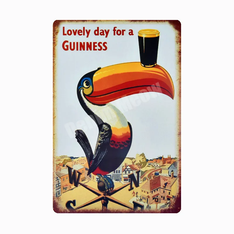 Табличка Guinness винтажные металлические оловянные таблички для бара паба