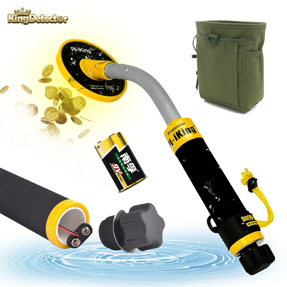 With Battery and Bag Gold Hunter Hand Held Pinpointing metal detector Gold GP-pointer Static alarm GP360 Hand Portable Dustproof Metal Detector tool - Цвет: With Battery and Bag