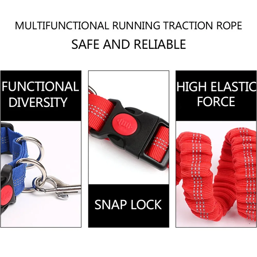 Exquisitely Designed Durable 50226 Anti-rushing Retractable Elastic Nylon Pet Dog Running Traction Rope