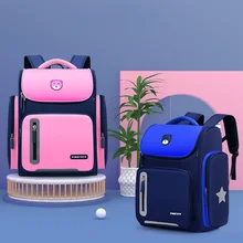 

Boys Girls Grade 1-6 Backpack Children School Bags Bear Primary School Light New Ridge Protection Large Capacity Backpack