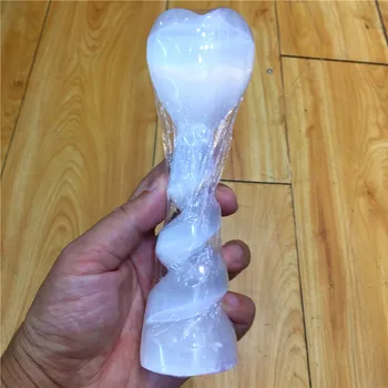 

Natural White Selenite Flame Crystal Stone Carving Heart Fraueneis Mineral Specimen Healing Stone As Gifts
