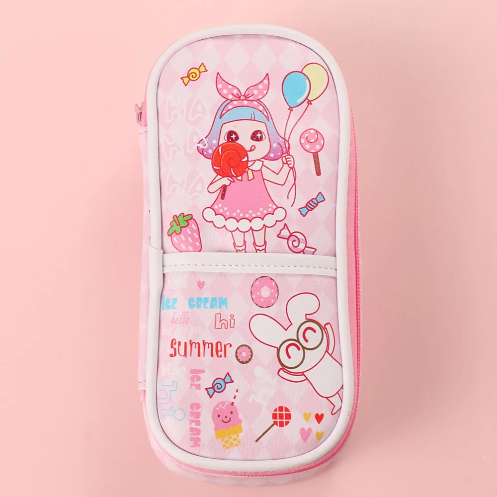 Kawaii Единорог школьный пенал милый корейский арахиса ручка для девочек коробка Большой парусиновый пенал большой картридж сумка Канцелярский набор - Цвет: Style 03