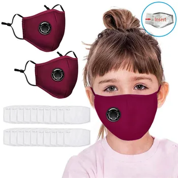 

1pcs Face Mask With 20 X filters For Kids Reusable Cotton Mouth Masks Child Masks PM2.5 Wind Smog Pollution-Proof Respirator