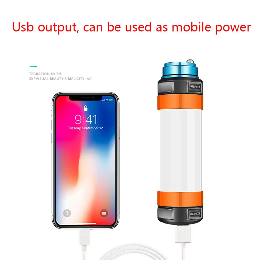 Многофункциональный фонарик 8 в 1 USB перезаряжаемый портативный фонарь для