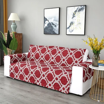 

Waterproof Quilted Sofa Cover Pet Kid Mat Furniture Protector Home fabric double-sided printing rhombic lattice sofa cushion D20