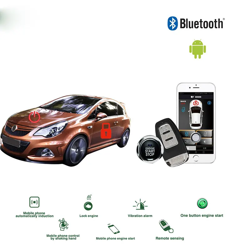 

Car Bluetooth link car alarm system auto alarm starline a93 signaling car parts start stop button keyless entry central locking