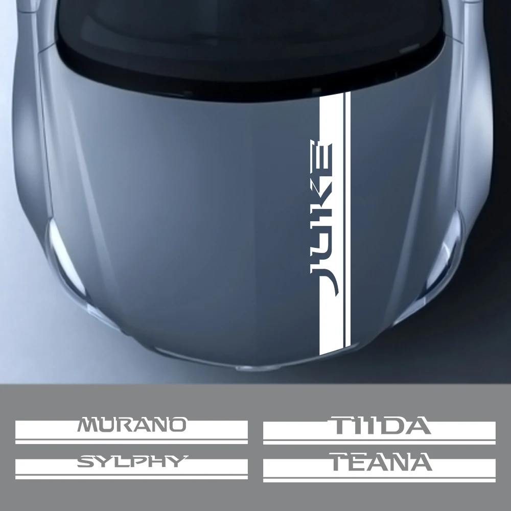 Накладка на капот автомобиля наклейки для Nissan Juke Murano Tiida Teana Pulsar Altima Rogue Sylphy |
