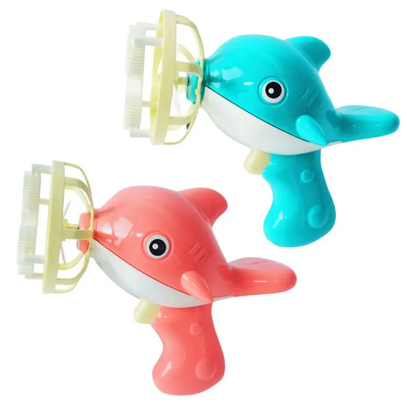 

Electric Automatic Bubble Machine with Mini Fan Dolphin Bubble Blower Maker Toys