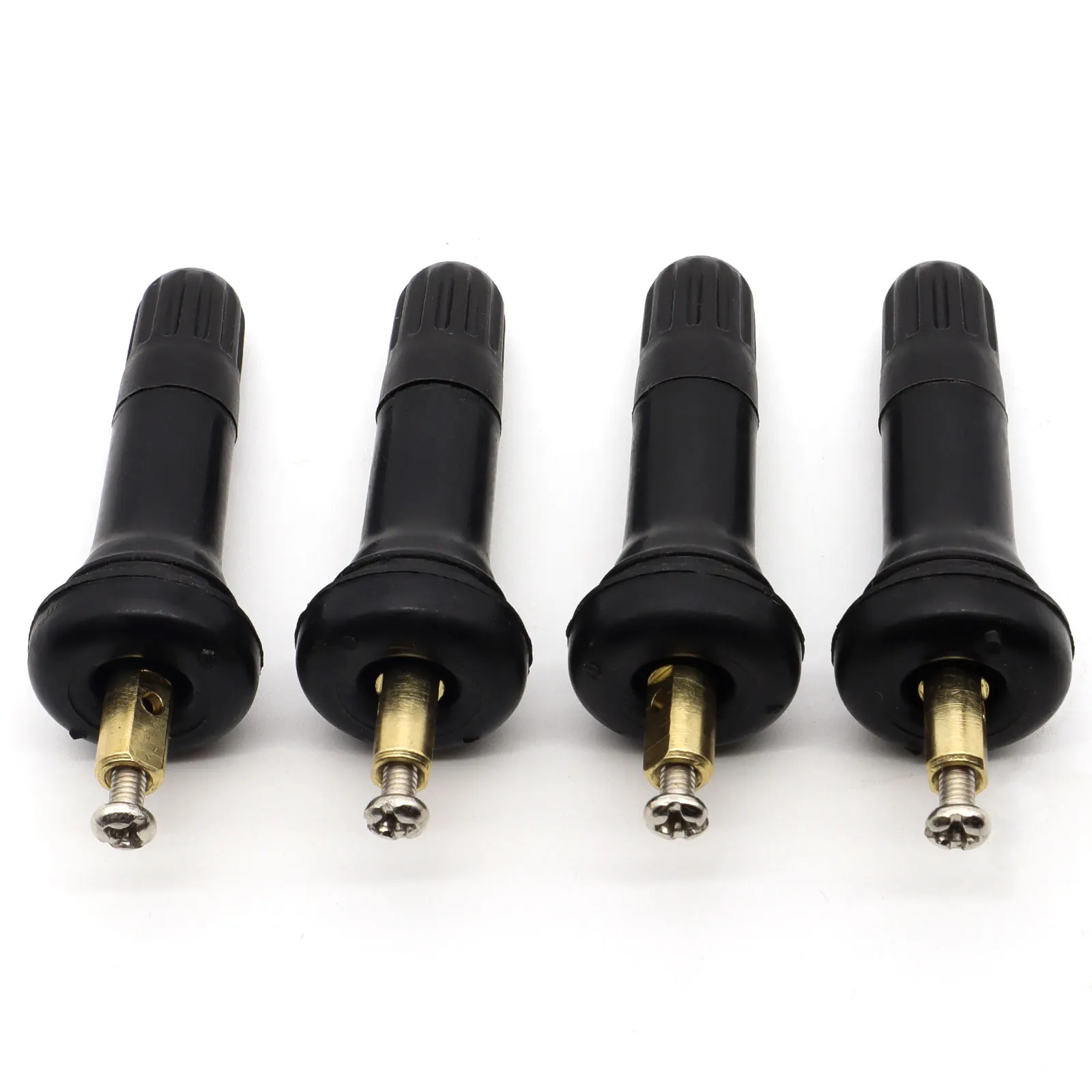 Tire Pressure Monitor 4 Pcs Rubber Valve Stems Tire Pressure Sensor Service Replacemen Repair Kit TPMS For GM Buick Ford Encore Cadillac Chevy Pontiac