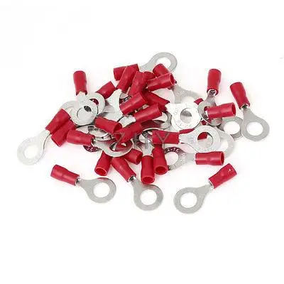 RV1.25-6 Red PVC Sleeve Insulated Ring Tongue Terminals 30 Pcs | Обустройство дома