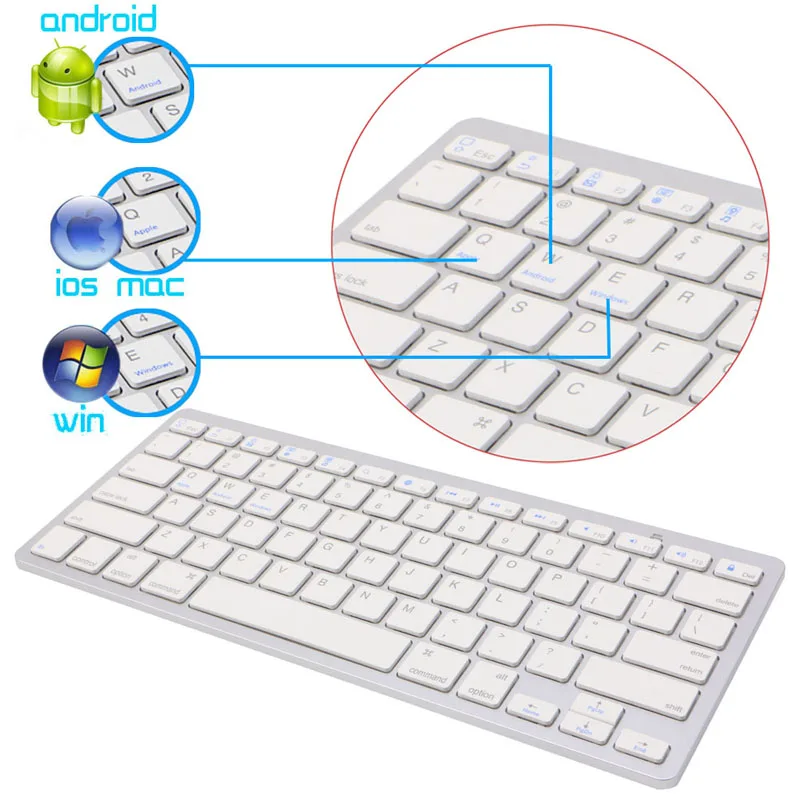 

Ultra-Slim General Bluetooth Wireless Keyboard for PC Android Apple Microsoft