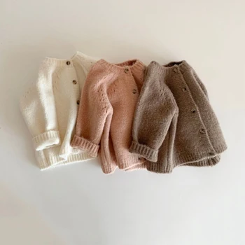 Long Sleeve Girls Knit Cardigan 1