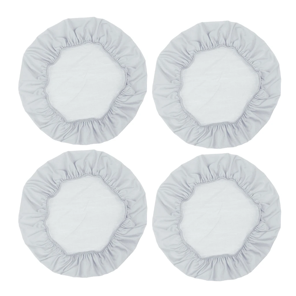 4Pcs Silver 35cm 2 шт/4 шт противообрастающие растягивающиеся свадебные чехлы на стулья для обеденного стула для квадратных круглых продолговатых стульев съемные Современные Простые чехлы на стулья - Цвет: 4Pcs Silver 35cm