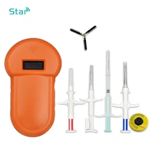 Leitor de microchip de identificação handheld recarregável usb do varredor digital da microchip do animal de estimação do leitor da identificação FDX-B para o cão do gato