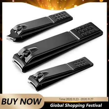 

3style Nail Cutting Machine Black Stainless Steel Nail Clipper Professional Nail Trimmer High Quality Toe Nail Clipper Nail Tool