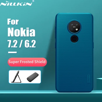 

For Nokia 7.2 Case Coque NILLKIN Frosted PC Matte Hard Back Cover with Gift Phone Holder for Nokia 6.2 Case Cover 6.3 Inch
