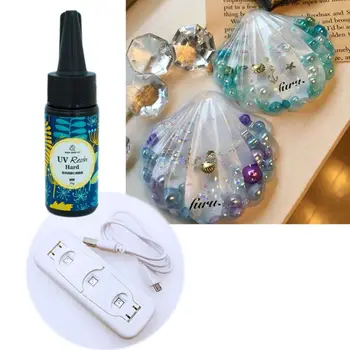 

Handmade Resin Crafts DIY UV Lamp Crystal Epoxy Pigment Set Jewelry Making Tools