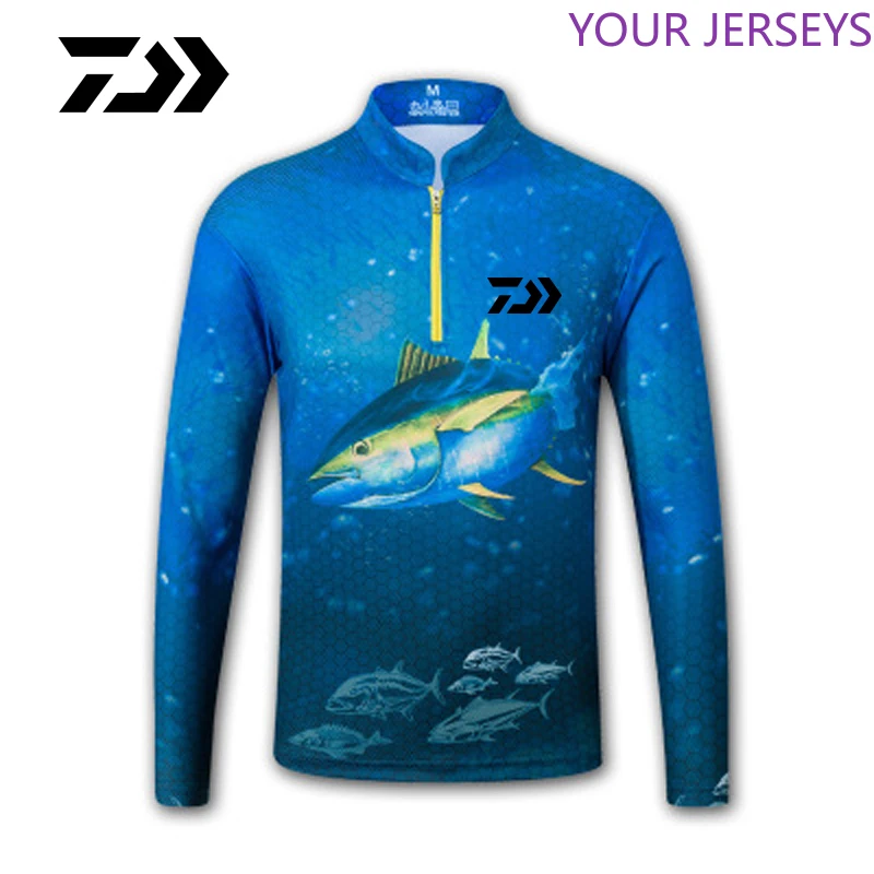 

2020 DAIWA Fishing Shirt Long Sleeve Quick-drying UV Breathable Professional Hiking Cycling Fishing Clothes Fishing Clothes