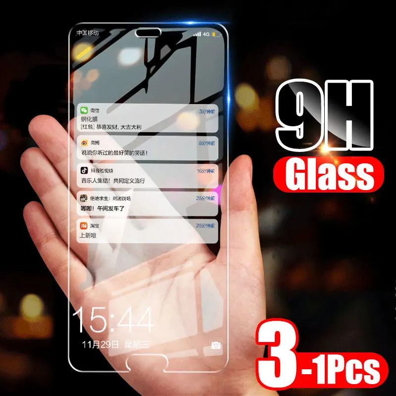 

ZNP 3-1 Pcs Screen Protector Tempered Glass For Huawei P30 P20 P10 Lite Full Protective Glass Huawei Mate 20 30 Lite P30 Film