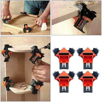 

Corner Clamps Woodworking Locator Corner Clip Positioning Fixture Tool Auto-adjustable Angle Clamp 5-22mm Angle Clamp WYY