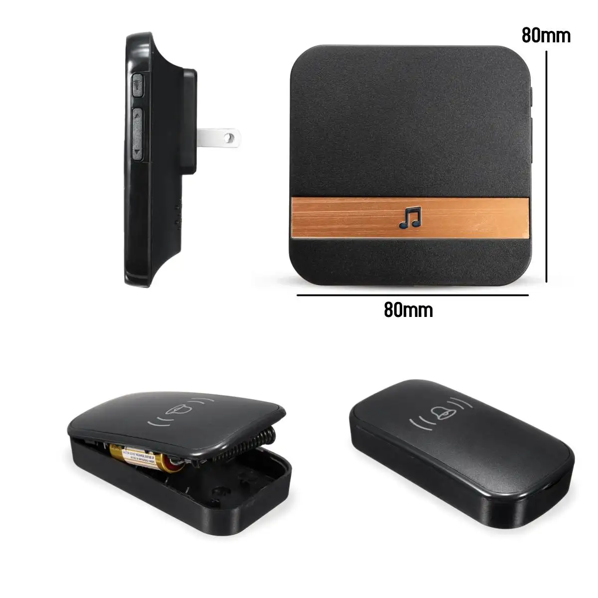 433MHz 무선 Wifi 스마트 비주얼 액세서리 비디오 초인종 차임 음악 수신기 홈 보안 실내 인터콤 초인종