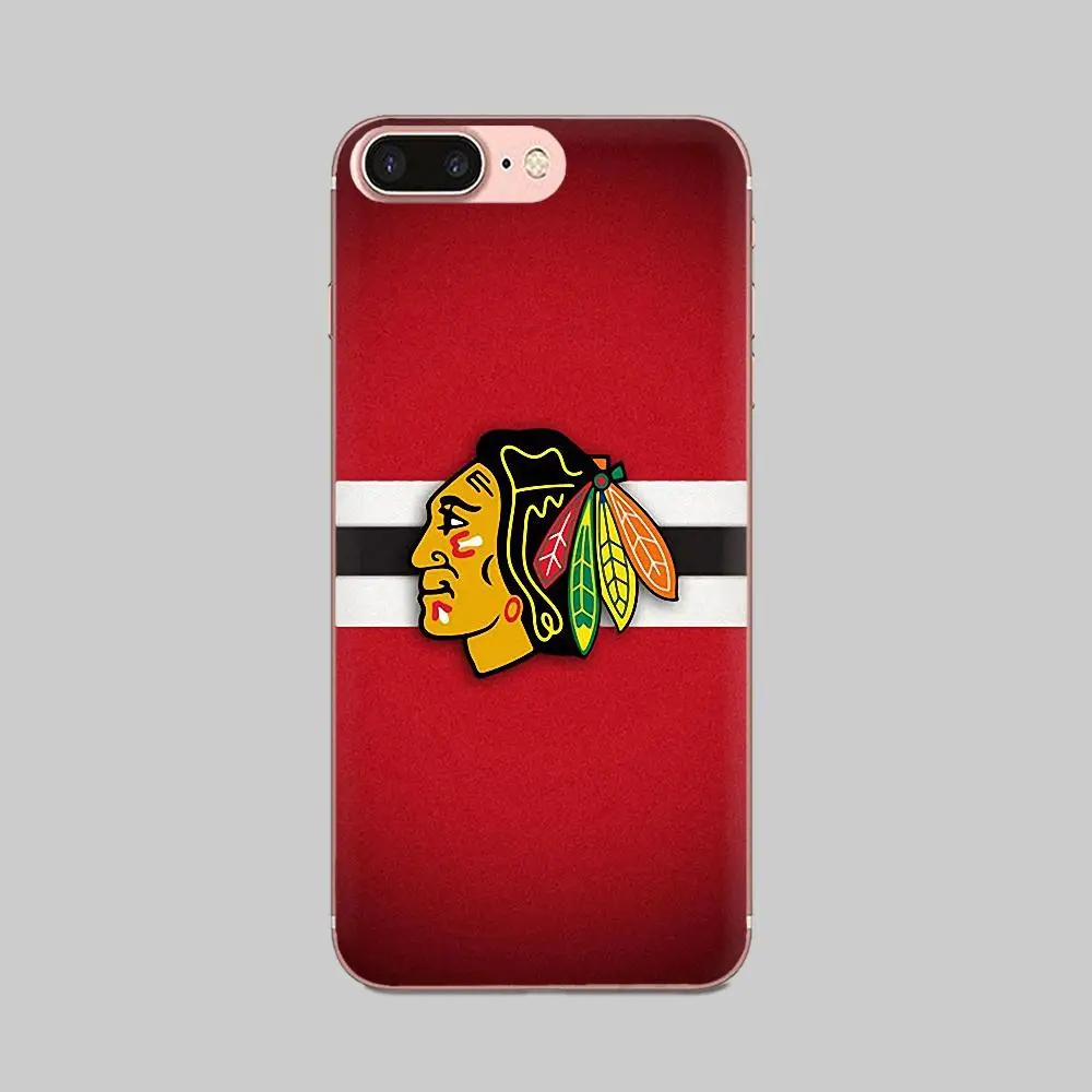 Для Apple iPhone 11 Pro X XS Max XR 4 4S 5 5C 5S SE 6 6S 7 8 Plus цветной чехол для телефона Chicago Blackhawks - Цвет: as picture