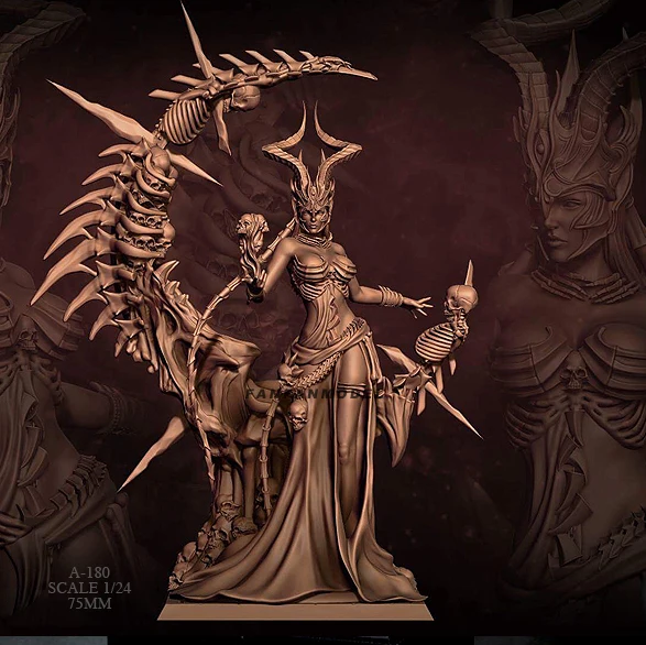 Наборы для фигурок из смолы 1/24 модель Queen Bone самособранная с рисунком детей