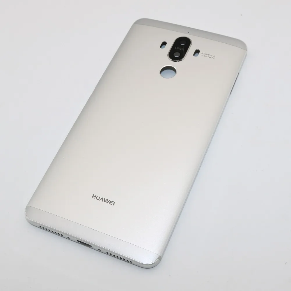 Для 5,9 дюймов huawei mate 9 Задняя крышка батареи чехол Корпус+ боковые кнопки питания для huawei mate 9 Замена задней двери - Цвет: Silver