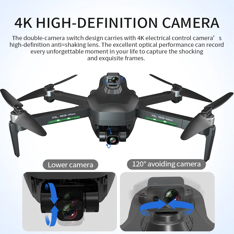 Xil193 Max Gps Drone With Wifi Obstacle Avoidance 4k Hd Camera 3-axis  Gimbal Wifi Fpv Professional Rc Quadcopter Vs Sg906max - Drone Accessories  Kits - AliExpress