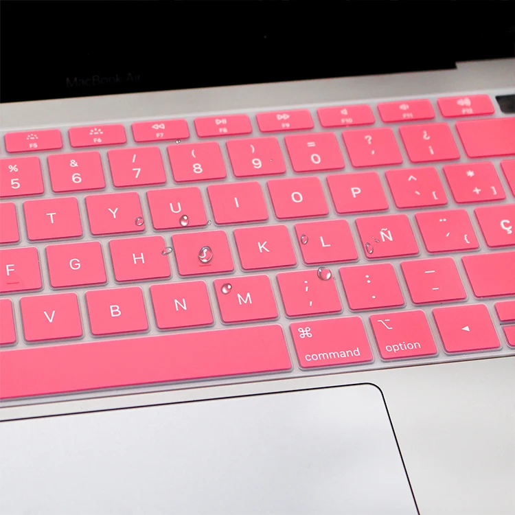 Испанский для MacBook Air 13 силиконовый чехол для клавиатуры защита кожи для новейшего Macbook Air 13,3 дюймов retina A1932
