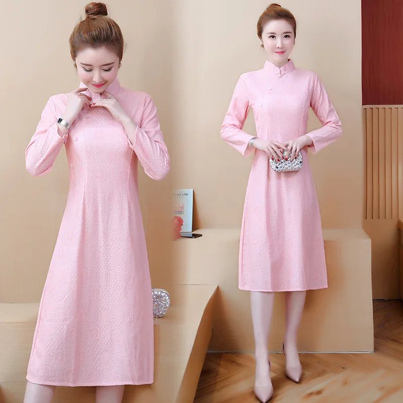 

Fashion Waist Hugging Slim Fit Three-quarter-length Sleeve Dress Women's 2019 Spring New Style Korean-style Lace Solid Color Sta