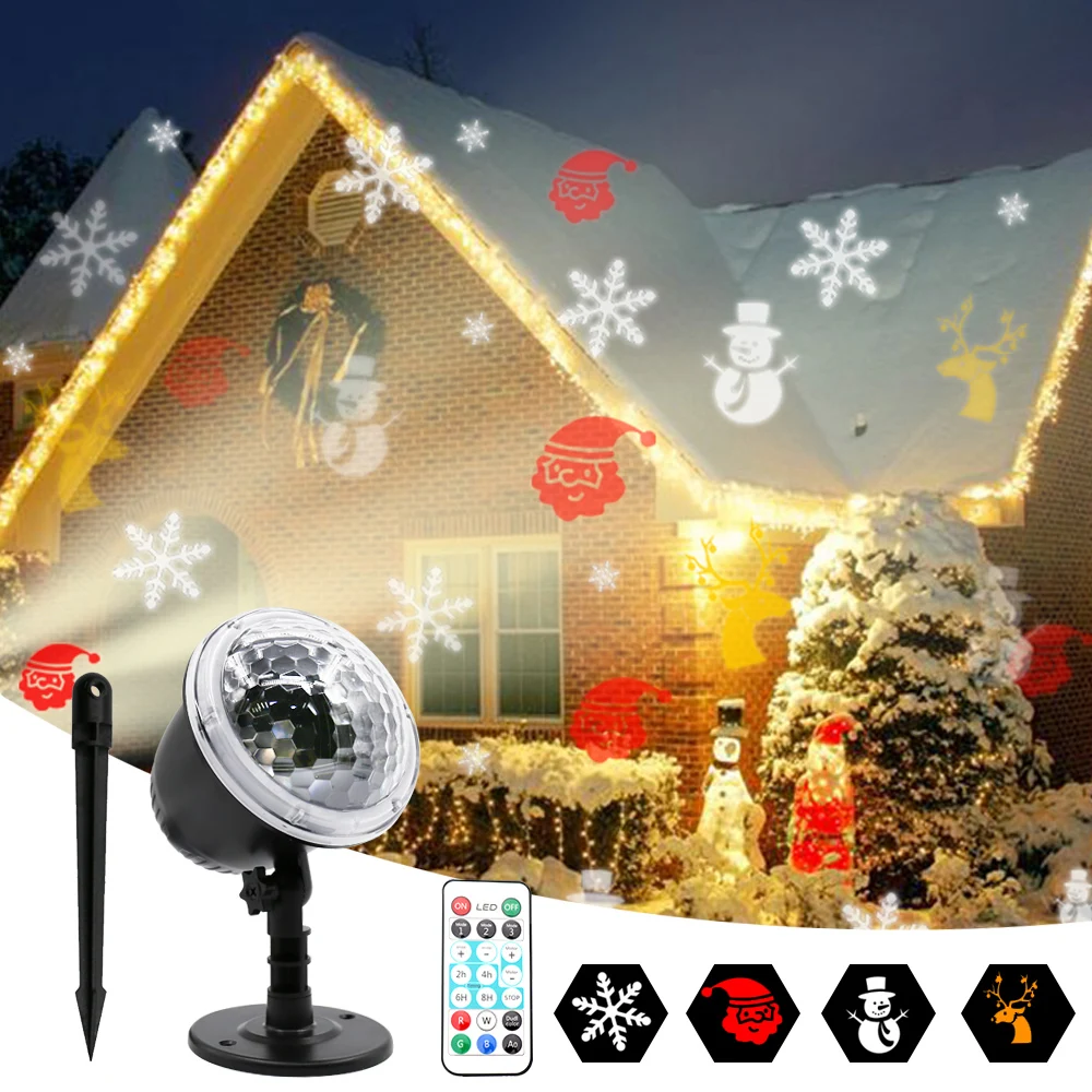 

Christmas Projector Lights Holiday Lights with Remote Control Moving Patterns Timer Waterproof Lights for Xmas Decor Parties US