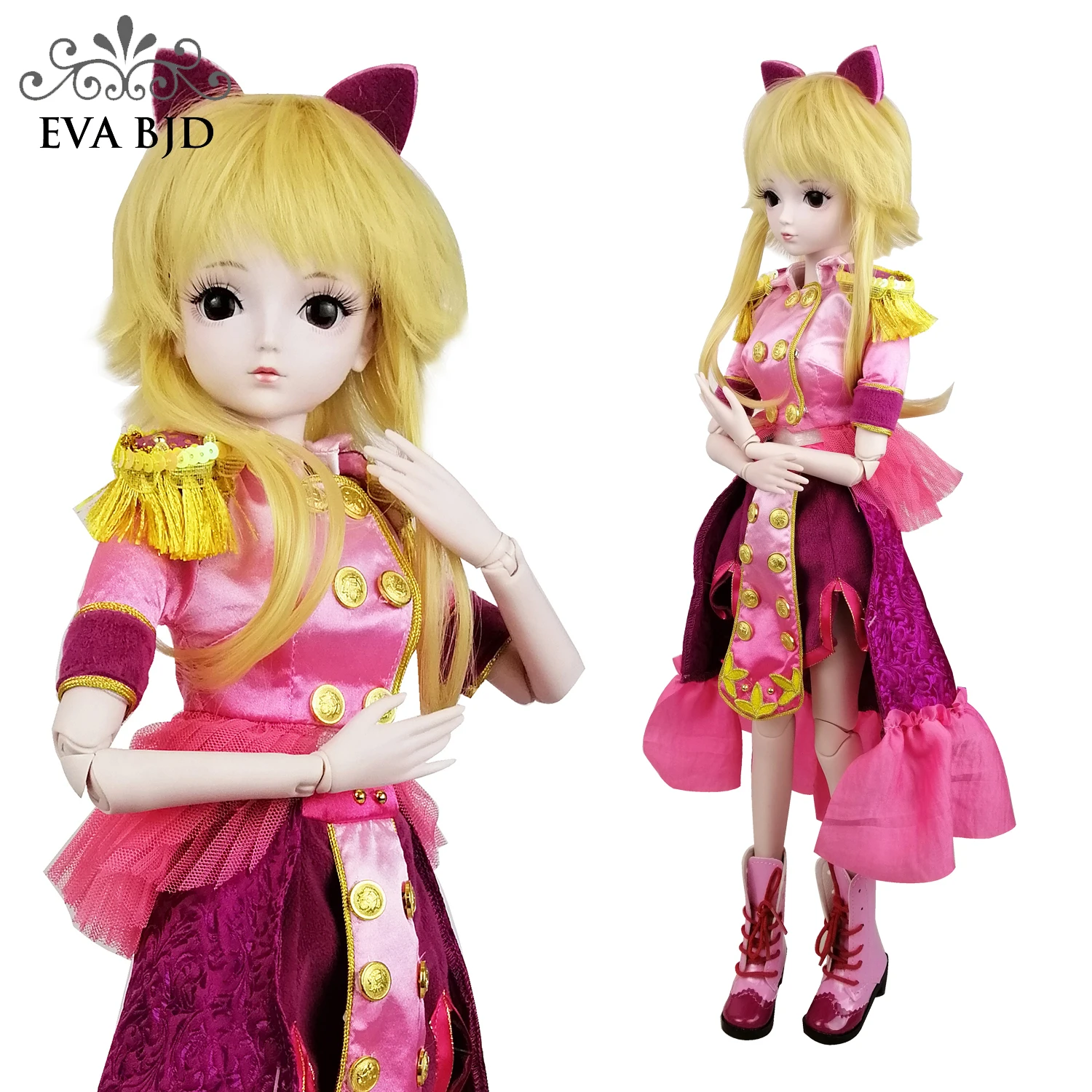 EVA BJD, 22 дюйма, BJD, полный набор, Sunny Girl, 1/3, BJD, кукла, 56 см, 19 шарнирных кукол, модель торта, игрушка+ аксессуары, подарок DA001153