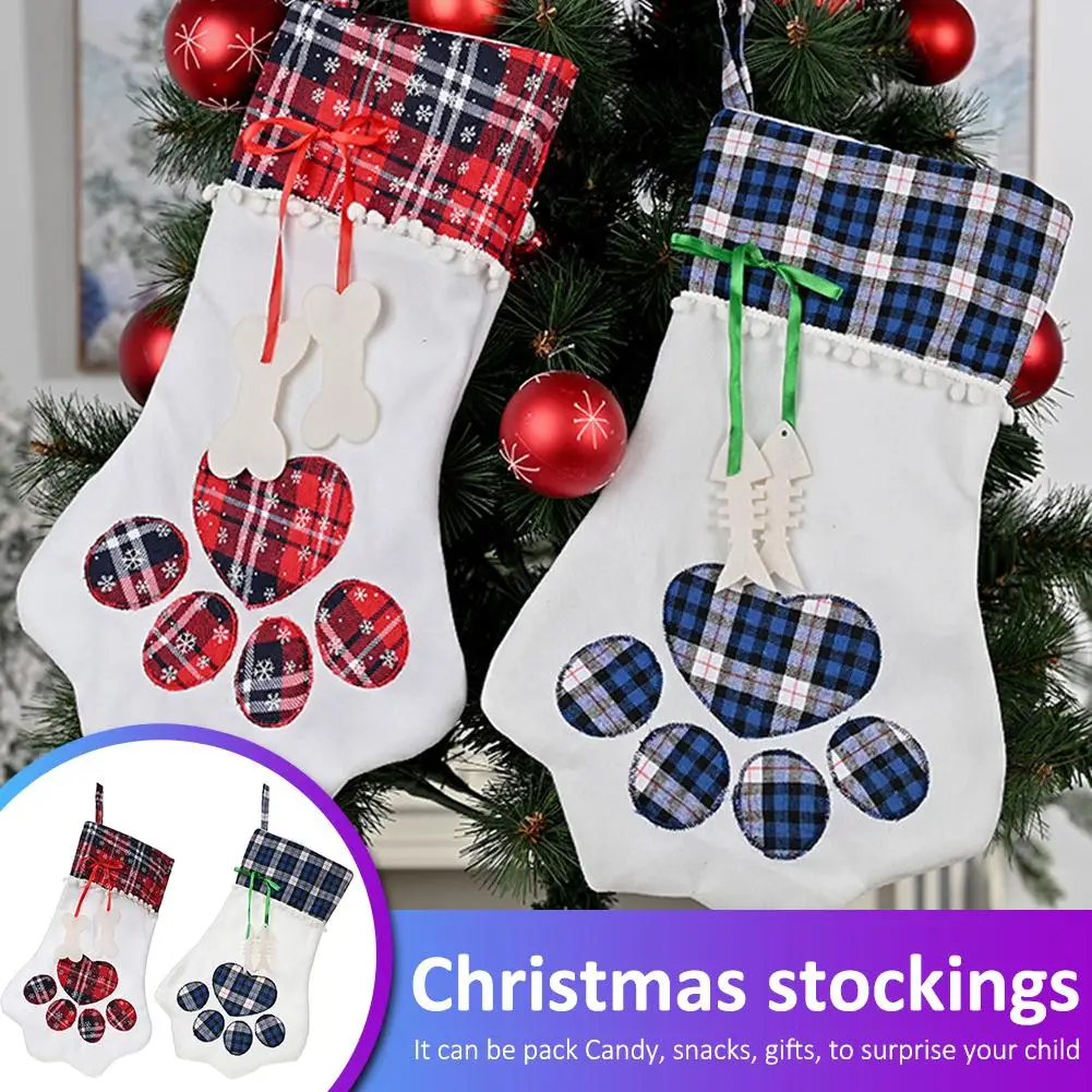 

18" x11" Christmas tree hanging decoration set, with claws Santa's toy cat claws personalized gift decorations souvenirs
