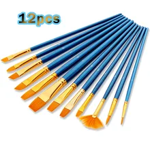 12 шт. кисти для рисования, Atmoko краска ing Кисти Набор для акварели, акриловых и масляных картин, идеально подходит для краски ing